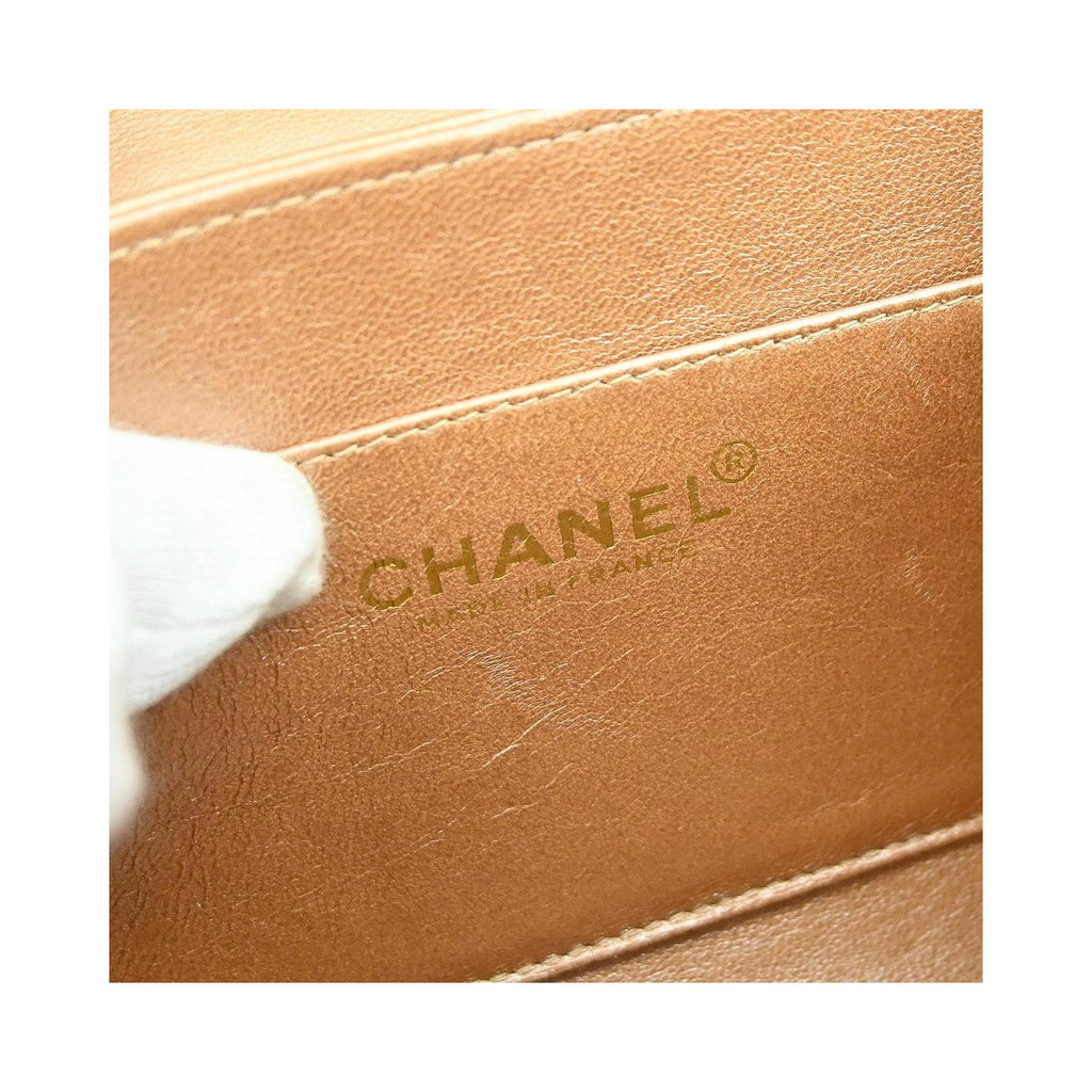 Sac Porté Épaule Chanel Mademoiselle Mini Cuir - Marron