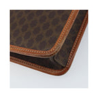 Sac Porté Épaule Celine Vintage Macadam Circle Logo Toile - Marron