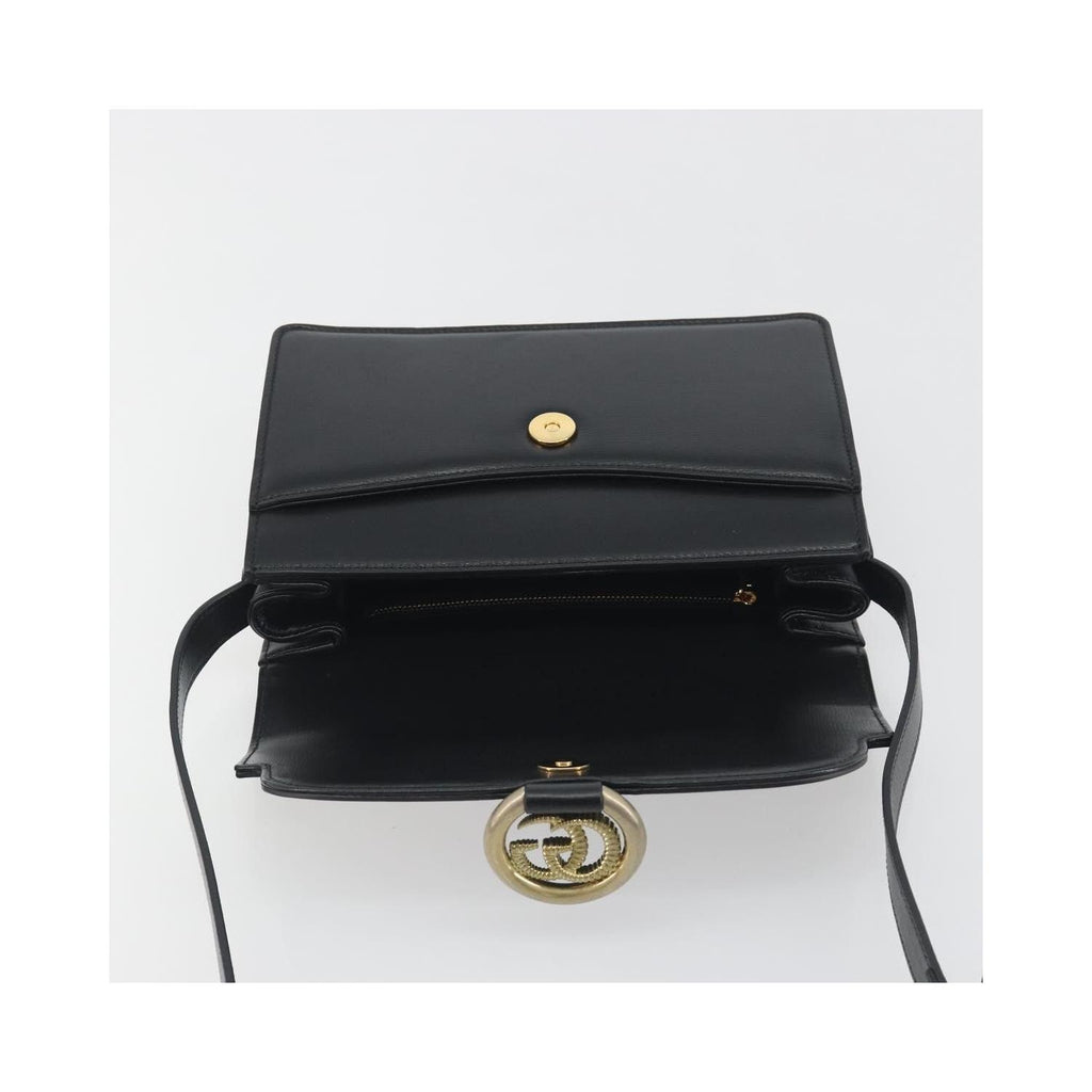 Sac Porté Épaule Gucci Gg Ring Small Cuir - Noir
