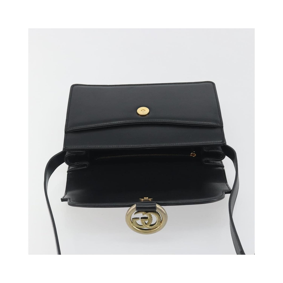 Sac Porté Épaule Gucci Gg Ring Small Cuir - Noir