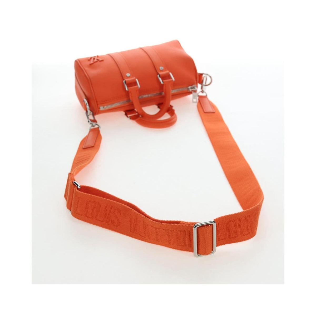 Sac Porté Épaule Louis Vuitton City Keepall Cuir - Orange