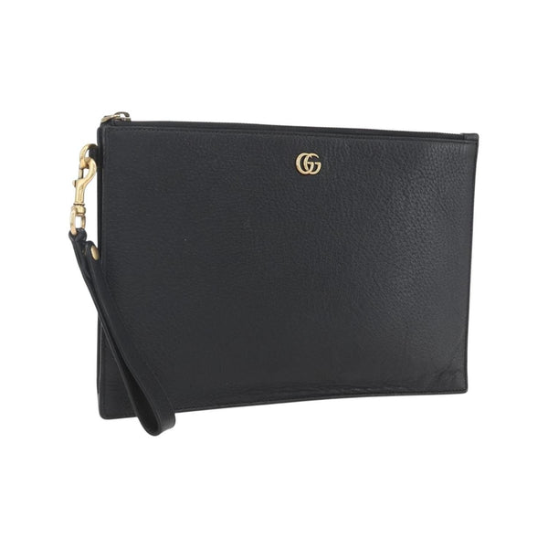 Gucci - GG Marmont Leather Pouch - Black