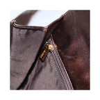 Sac Porté Épaule Chanel Vintage Logo Flap Messenger Medium Cuir - Marron
