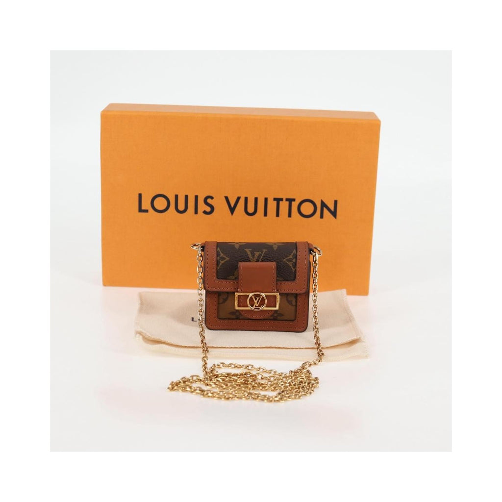 Sac Porté Épaule Louis Vuitton Dauphine Mini Toile - Marron