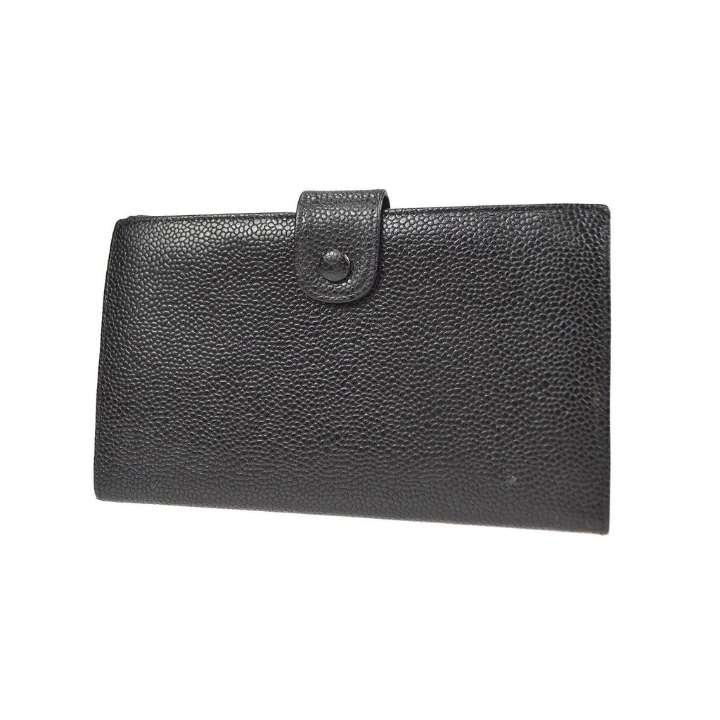 Portefeuille Chanel Timeless Cc French Long Cuir - Noir