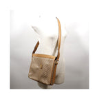 Sac Porté Épaule Celine Macadam Shoulder Bag Pvc - Beige