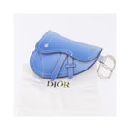 Pochette Christian Dior Saddle Wristlet Clutch Cuir - Bleu