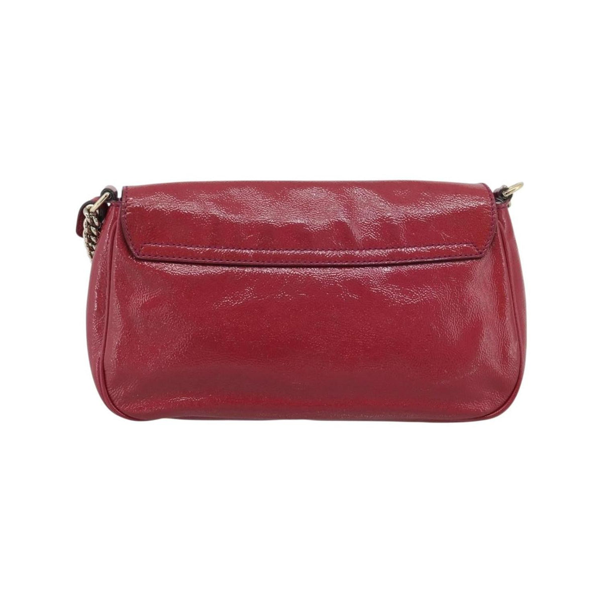 Sac Porté Épaule Gucci Soho Chain Medium Cuir Verni - Rose