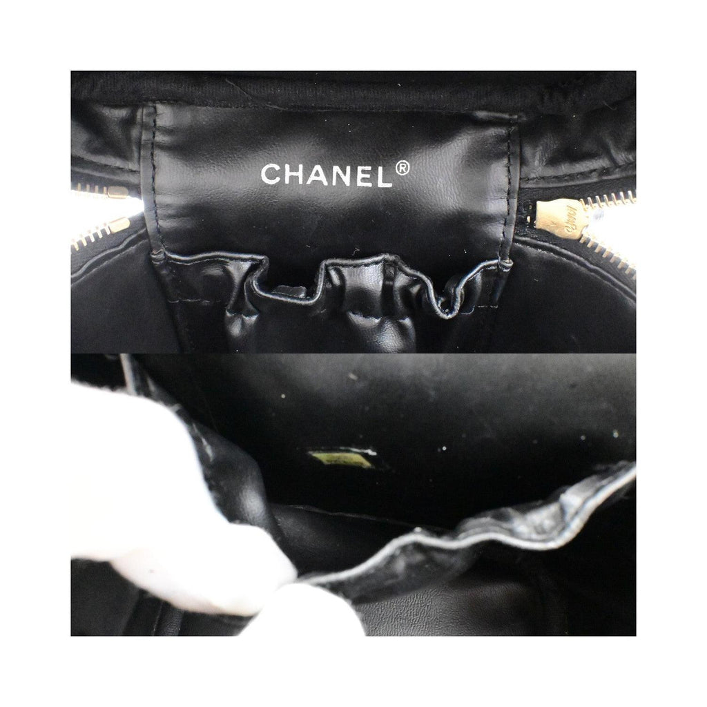 Sac À Main Chanel Vintage Timeless Cosmetic Case Tall Calfskin - Noir
