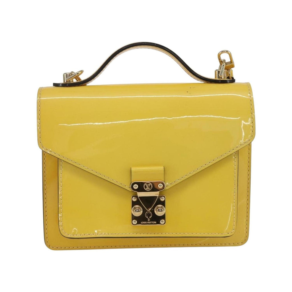 Sac À Main Louis Vuitton Monceau Handbag Bb Cuir Verni - Jaune
