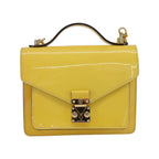 Sac À Main Louis Vuitton Monceau Handbag Bb Cuir Verni - Jaune