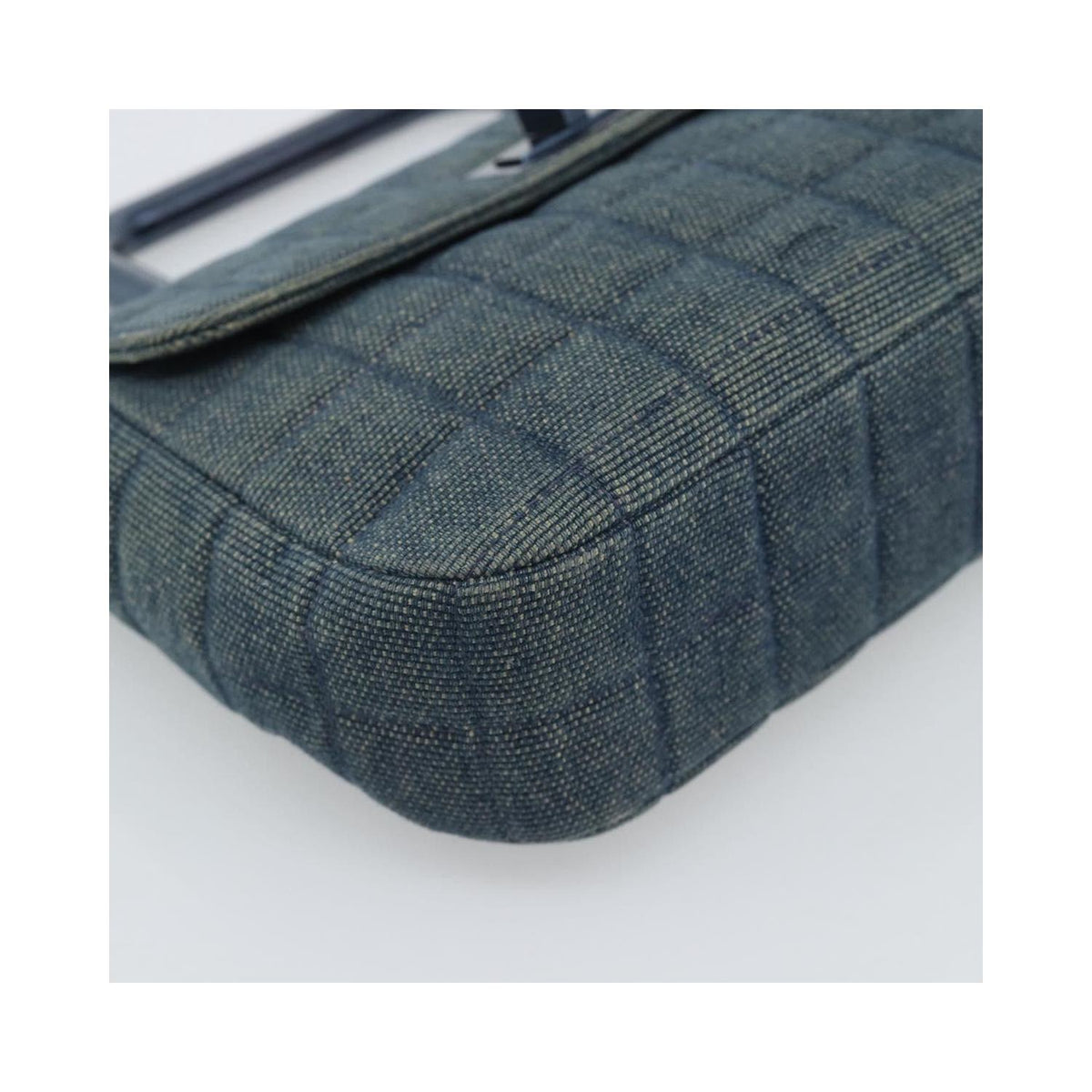 Sac À Main Chanel Chocolate Bar Mademoiselle Top Handle Small Toile - Bleu