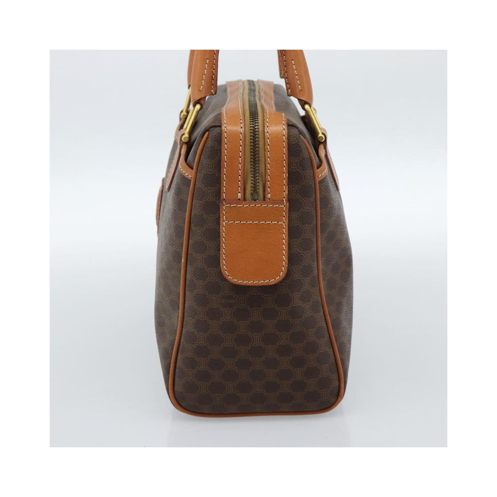 Sac À Main Celine Vintage Macadam Boston Toile - Marron