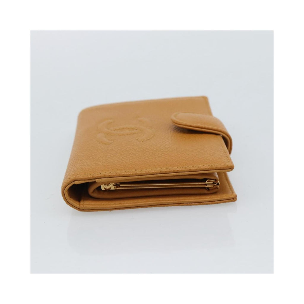 Portefeuille Chanel Timeless Cc French Compact Cuir - Marron