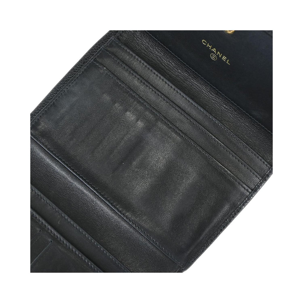 Cartera Chanel Timeless CC French larga de piel de becerro - Negra