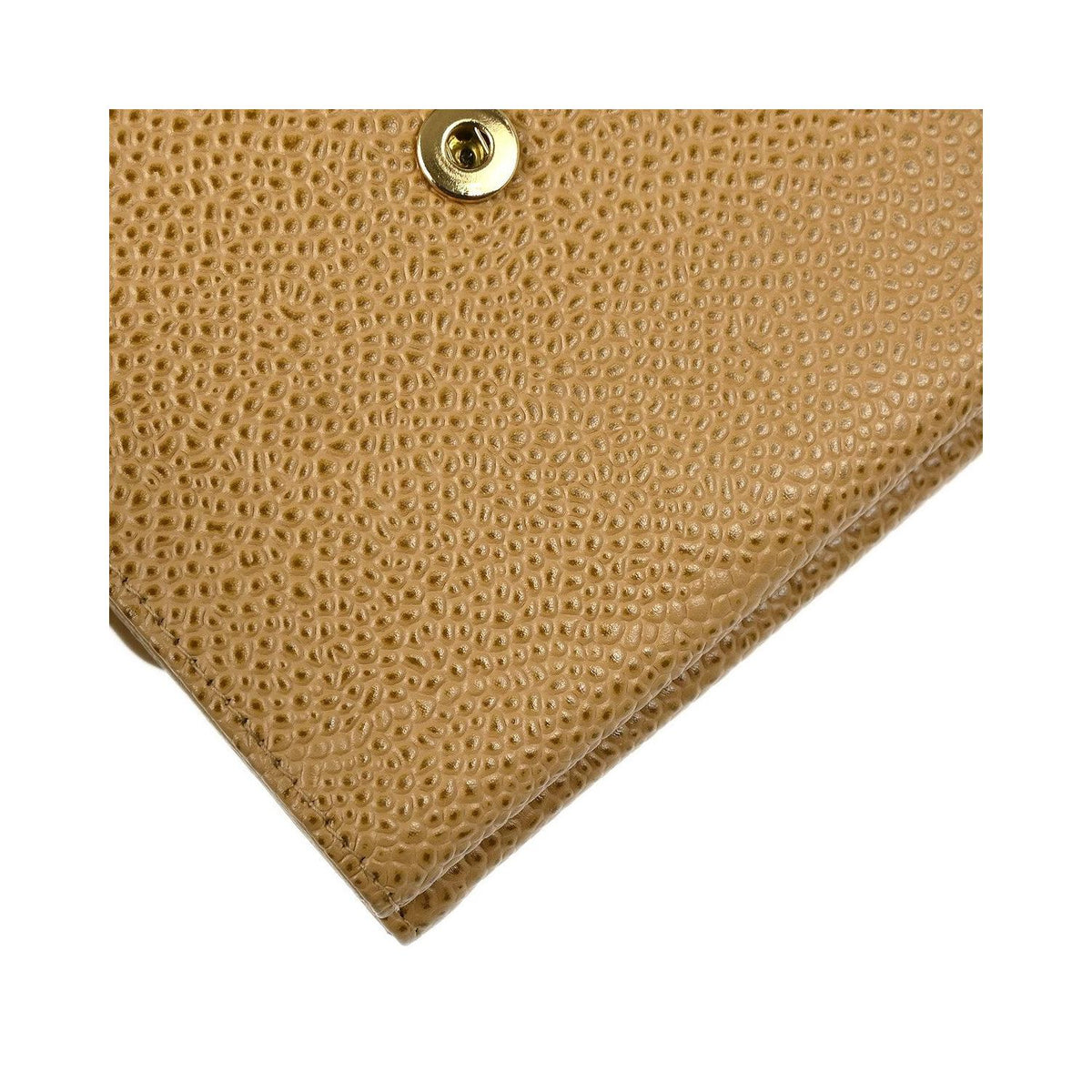 Portefeuille Chanel Vintage Timeless Cc Bifold Cuir - Beige