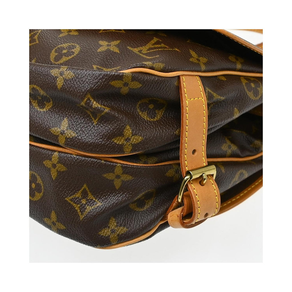 Sac À Main Louis Vuitton Saumur Bb Toile - Marron