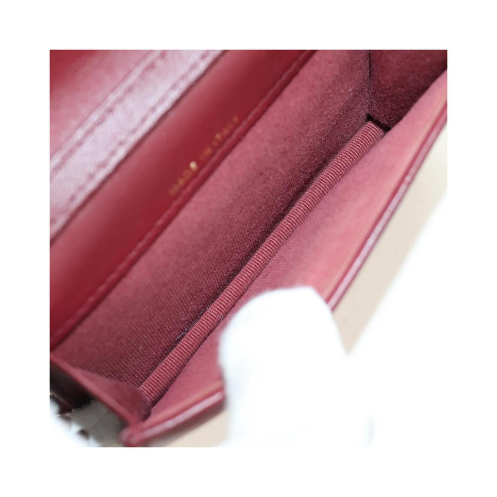 Sac Porté Épaule Chanel 19 Wallet On Chain Cuir - Bordeaux
