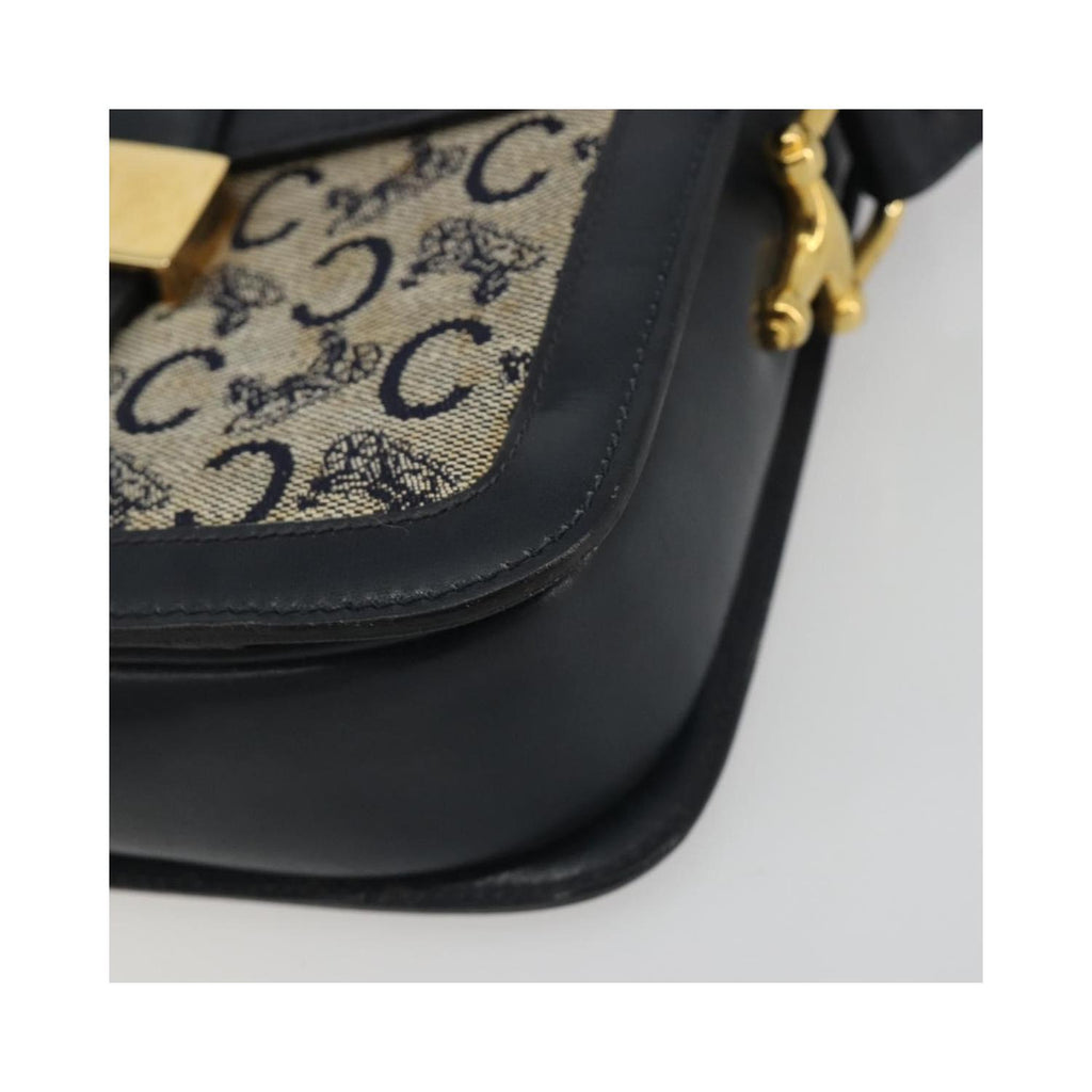 Sac Porté Épaule Celine Vintage Horse Carriage C Macadam Toile - Bleu Marine