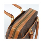 Sac À Main Celine Vintage Macadam Boston Toile - Marron