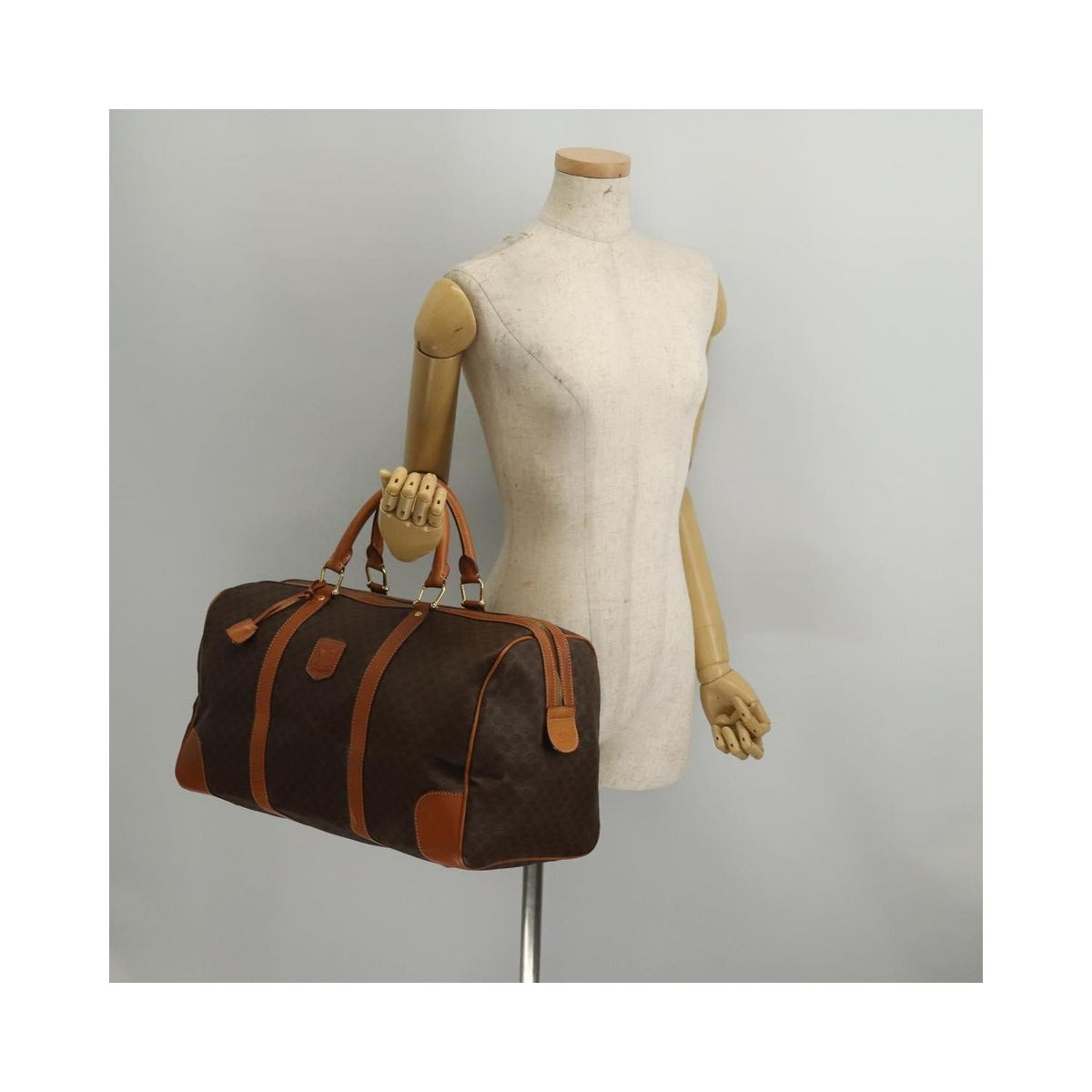 Sac À Main Celine Boston Large Pvc - Marron