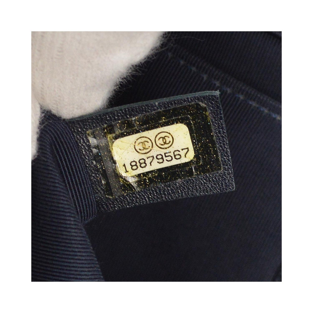 Sac Porté Épaule Chanel Boy Flap New Medium Cuir - Bleu Marine