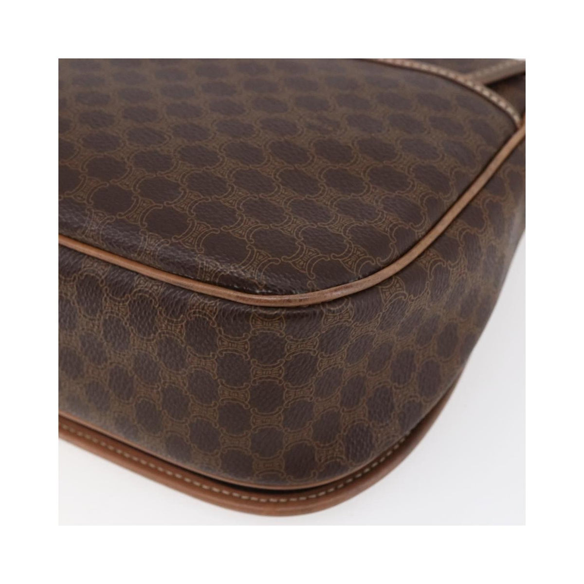 Sac Porté Épaule Celine Macadam Shoulder Bag Toile - Marron