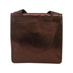 Sac Porté Épaule Chanel Vintage Logo Flap Messenger Medium Cuir - Marron