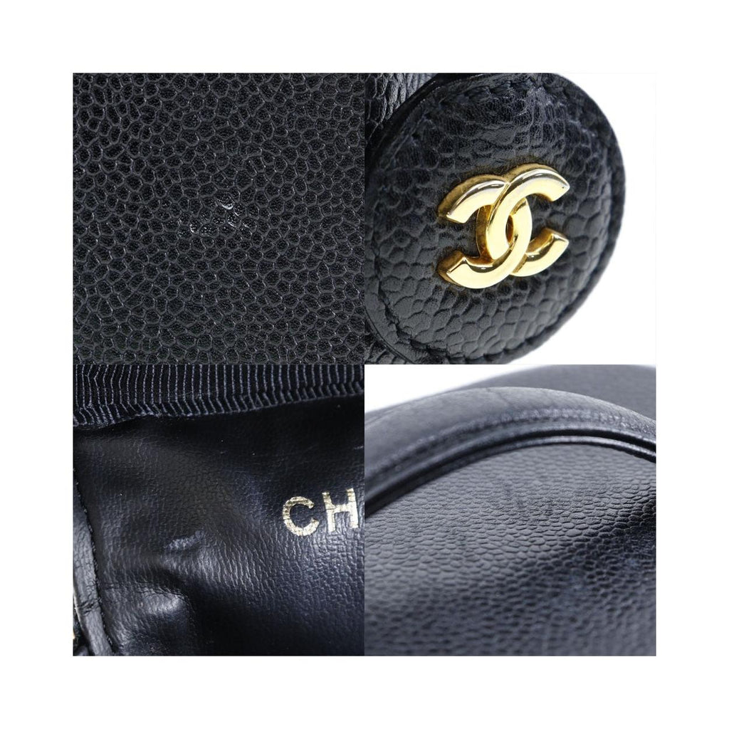 Sac À Main Chanel Vintage Timeless Cosmetic Case Tall Cuir - Noir