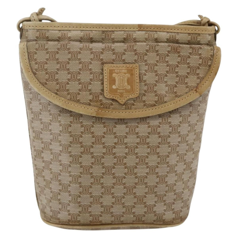 Celine Vintage Macadam Shoulder Bag Canvas Medium