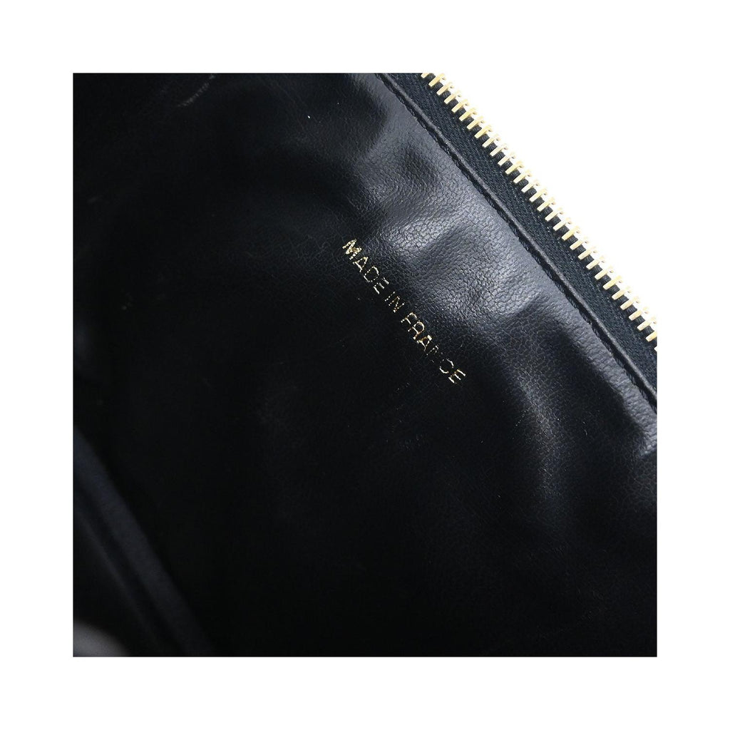 Sac À Main Chanel Vintage Timeless Cosmetic Case Small Cuir - Noir