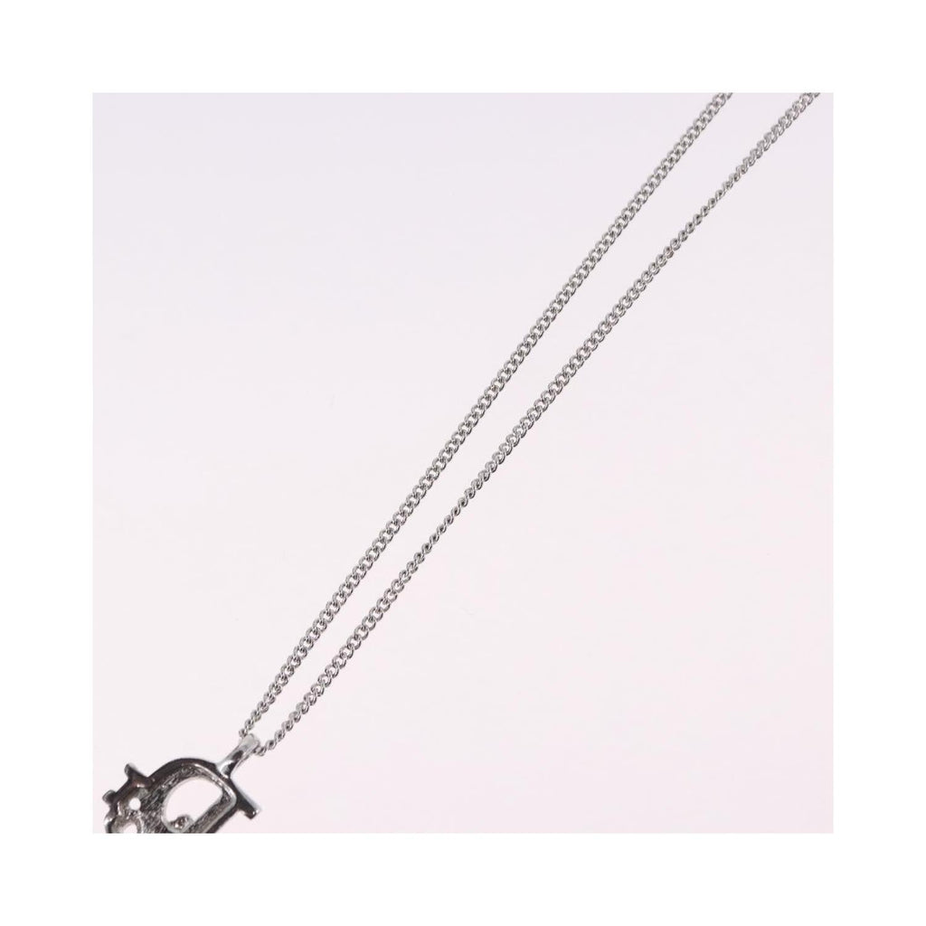 Collier Christian Dior Vintage Dior Logo Metal - Argent
