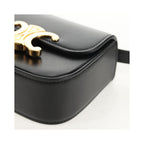 Sac À Main Celine Vintage Triomphe Shoulder Medium Cuir - Noir