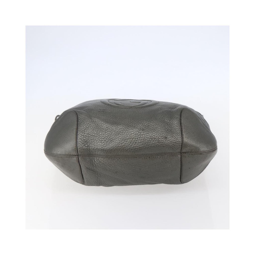 Sac Porté Épaule Gucci Soho Chain Hobo Medium Cuir - Argent