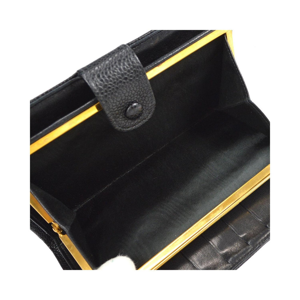 Portefeuille Chanel Timeless Cc French Long Cuir - Noir
