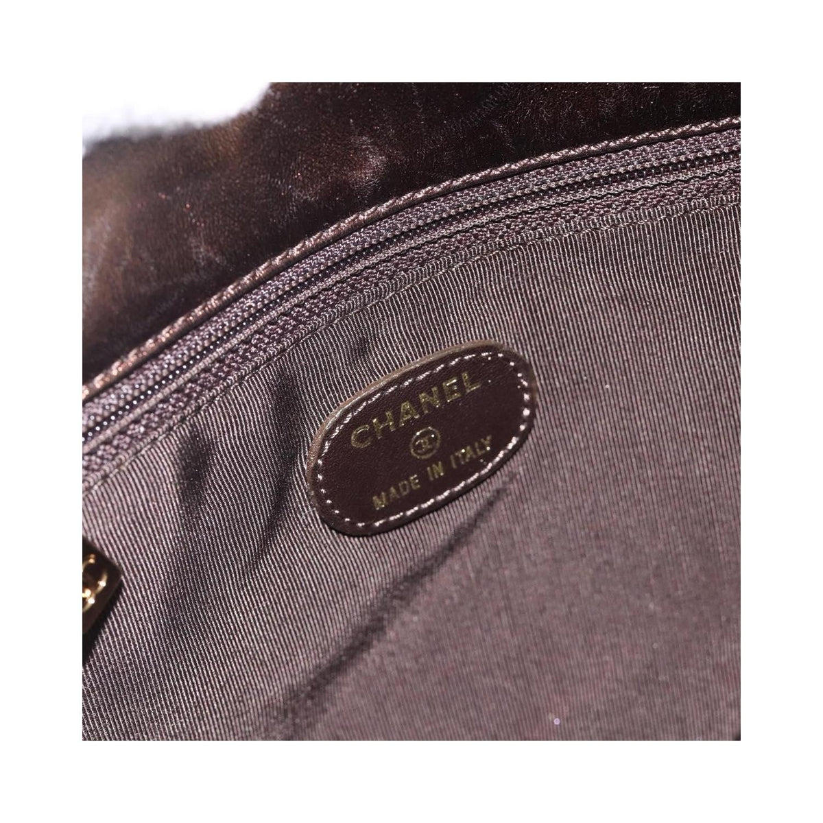 Sac Porté Épaule Chanel Vintage Logo Flap Messenger Medium Cuir - Marron