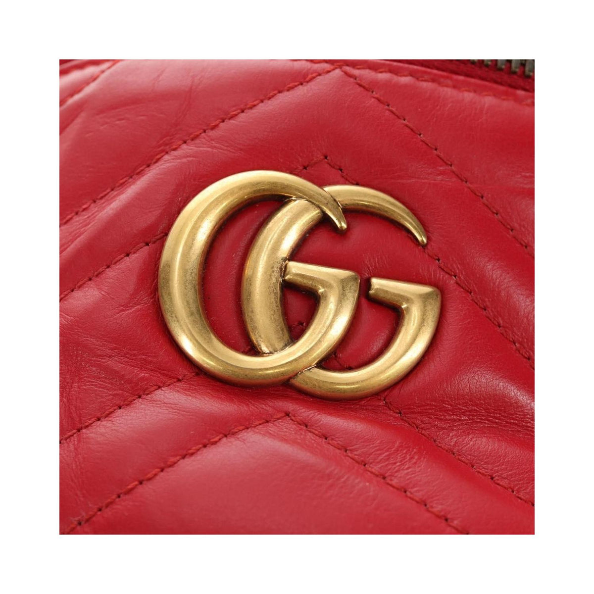 Sac À Dos Gucci Gg Marmont Vanity Mini Cuir - Rouge