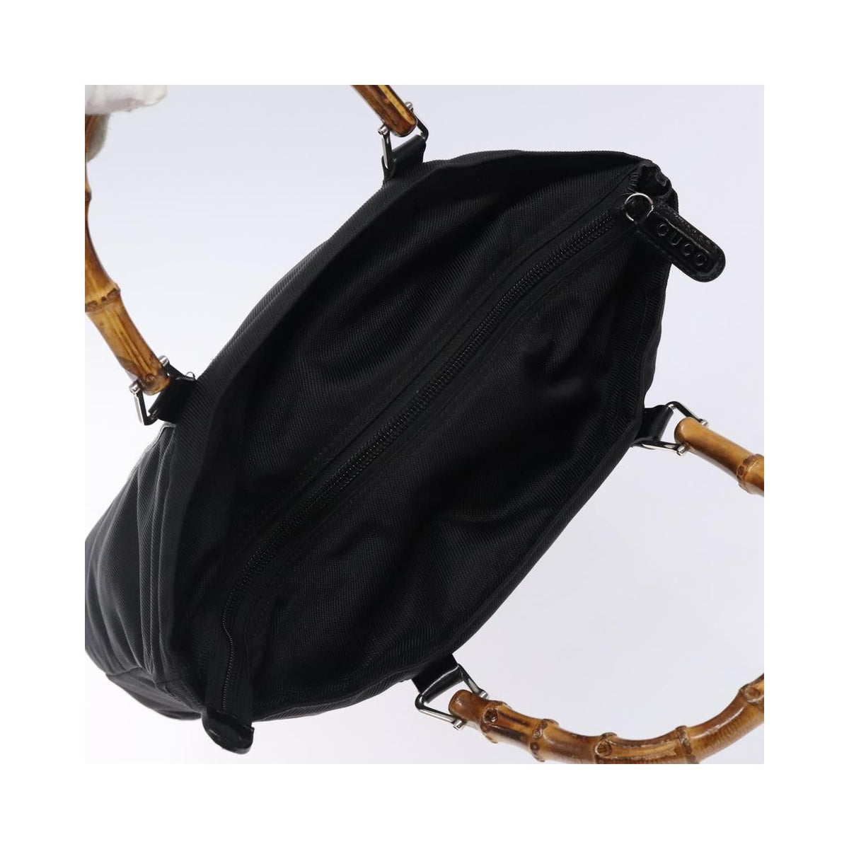 Gucci - Bolso shopper Vintage con asas de bambú de nailon - Negro