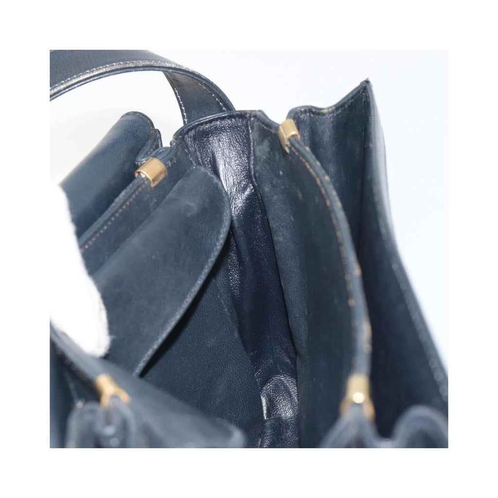 Sac Porté Épaule Celine Vintage Horse Carriage C Macadam Toile - Bleu Marine