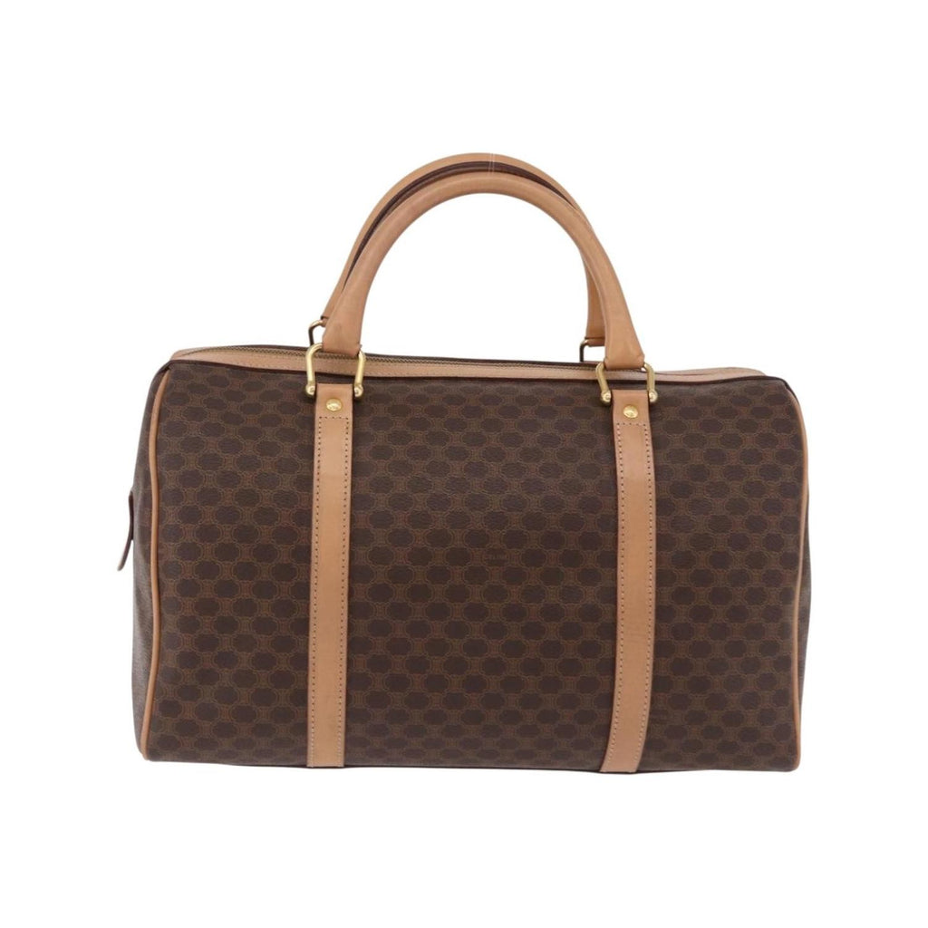 Sac À Main Celine Vintage Macadam Boston Pvc - Marron