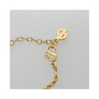 Bijou Christian Dior Logo Flower Necklace Metal - Or