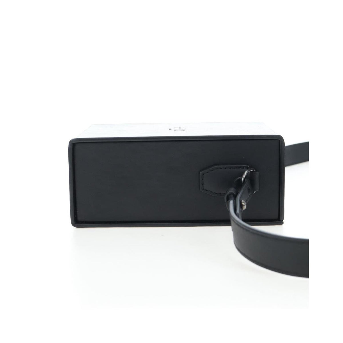 Sac Porté Épaule Fendi Logo Vertical Box Cuir - Noir