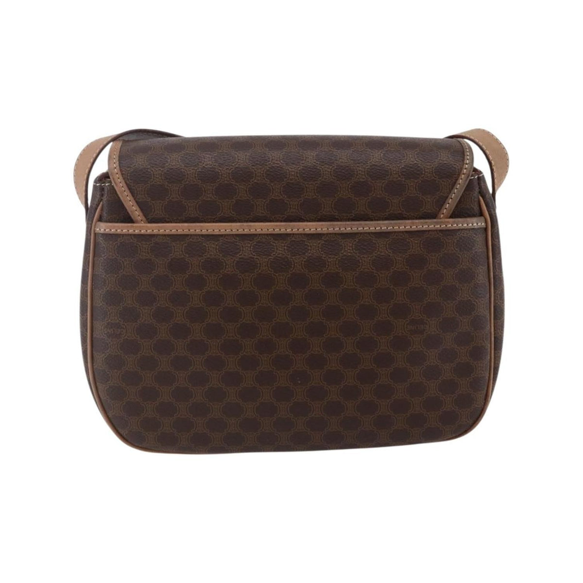 Sac Porté Épaule Celine Macadam Shoulder Bag Toile - Marron