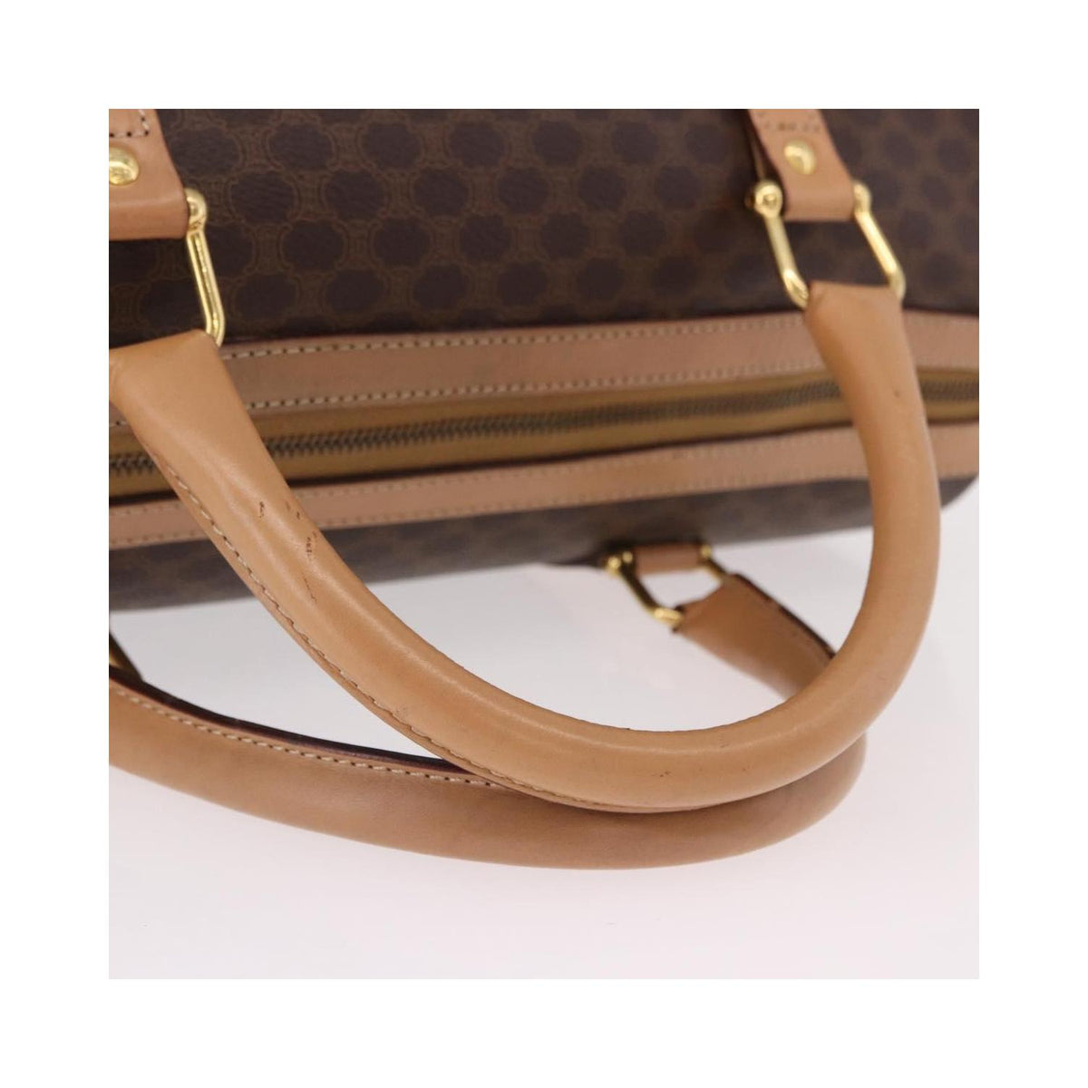 Sac À Main Celine Vintage Macadam Boston Pvc - Marron
