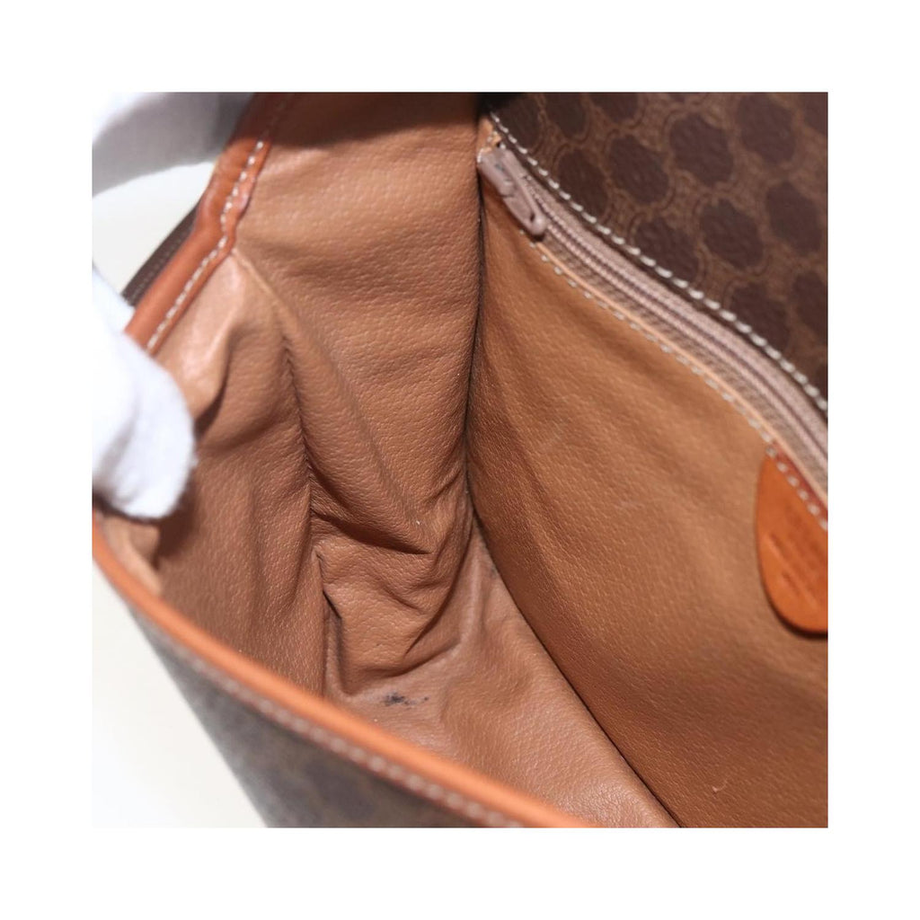 Sac Porté Épaule Celine Macadam Shoulder Bag Pvc - Marron