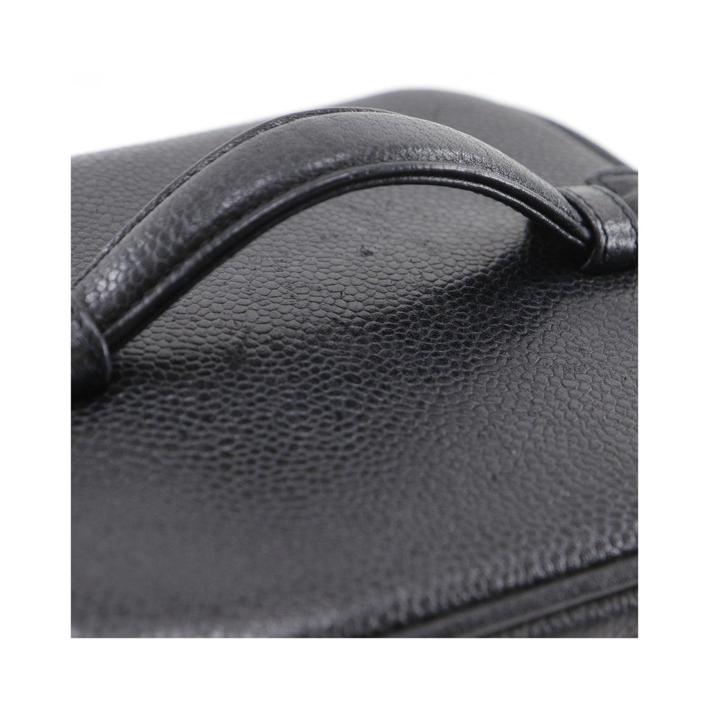 Sac À Main Chanel Vintage Timeless Cosmetic Case Tall Cuir - Noir