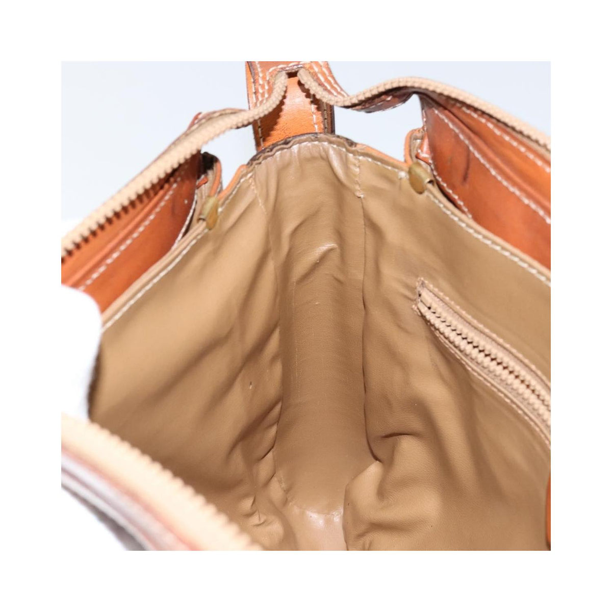 Sac Porté Épaule Celine Macadam Shoulder Bag Toile - Marron