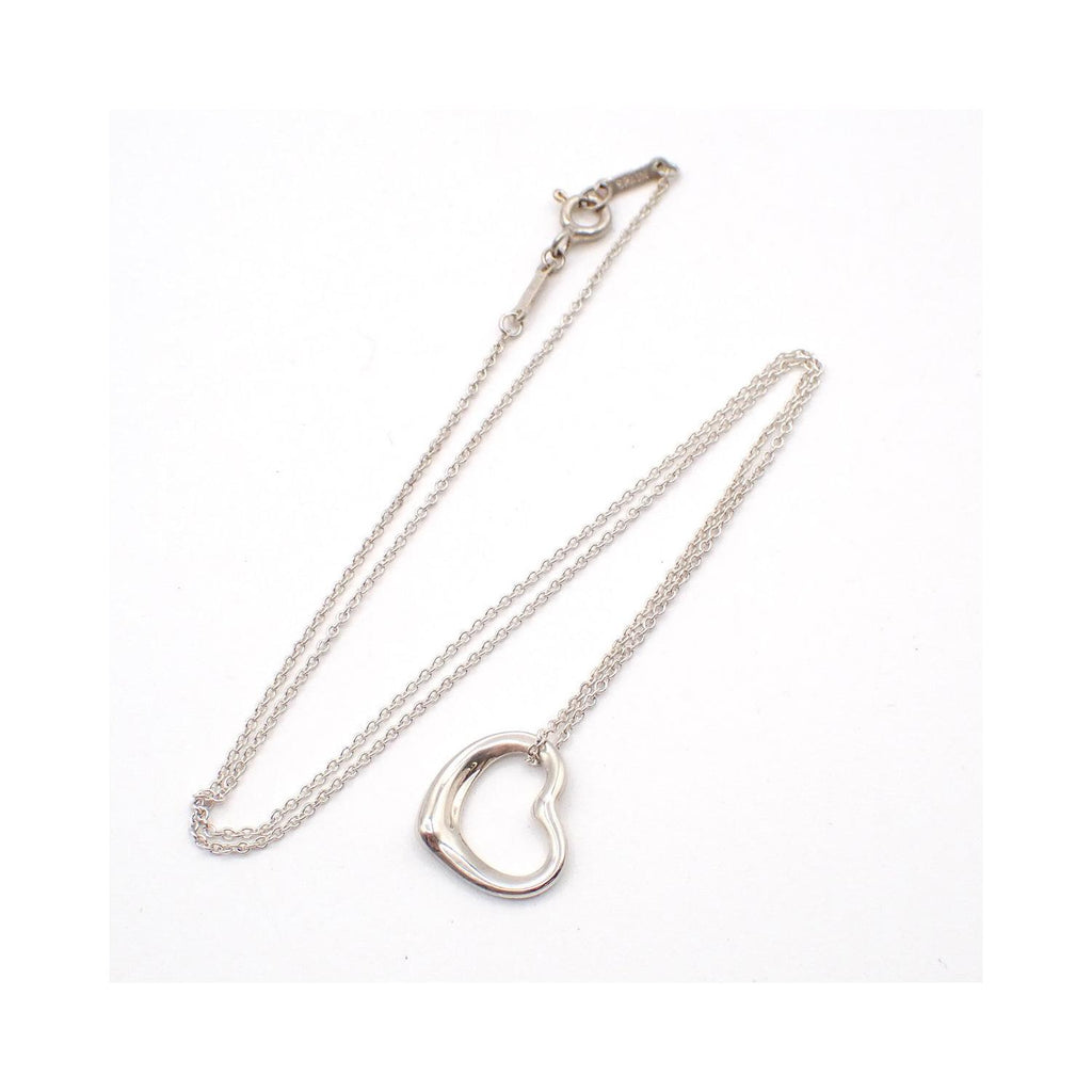 Collier Tiffany & Co. Elsa Peretti Open Heart Pendant 16Mm Silver - Argent