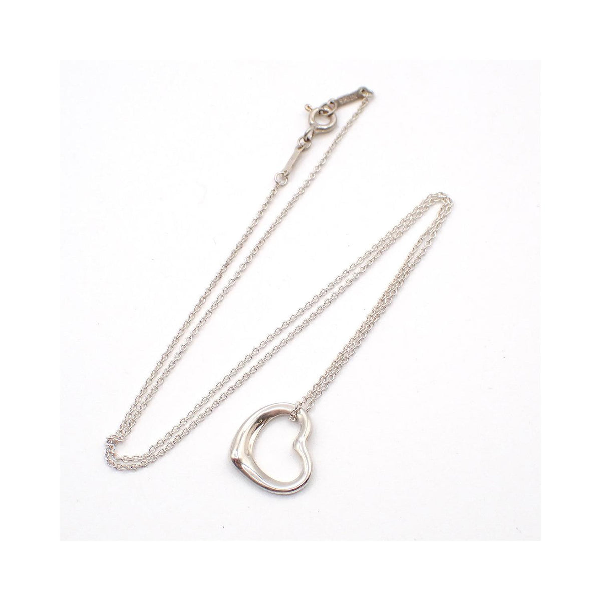 Collier Tiffany & Co. Elsa Peretti Open Heart Pendant 16Mm Silver - Argent