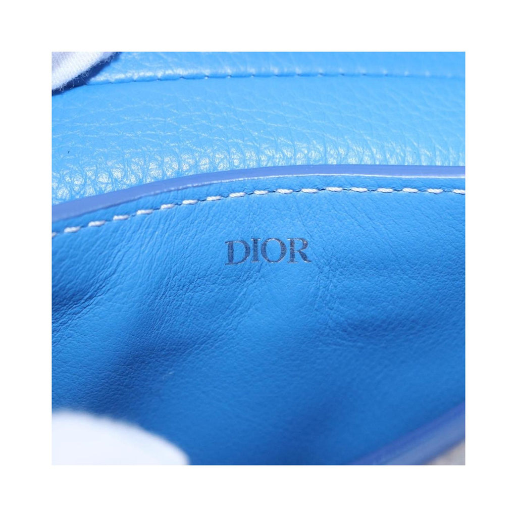 Pochette Christian Dior Saddle Wristlet Clutch Cuir - Bleu